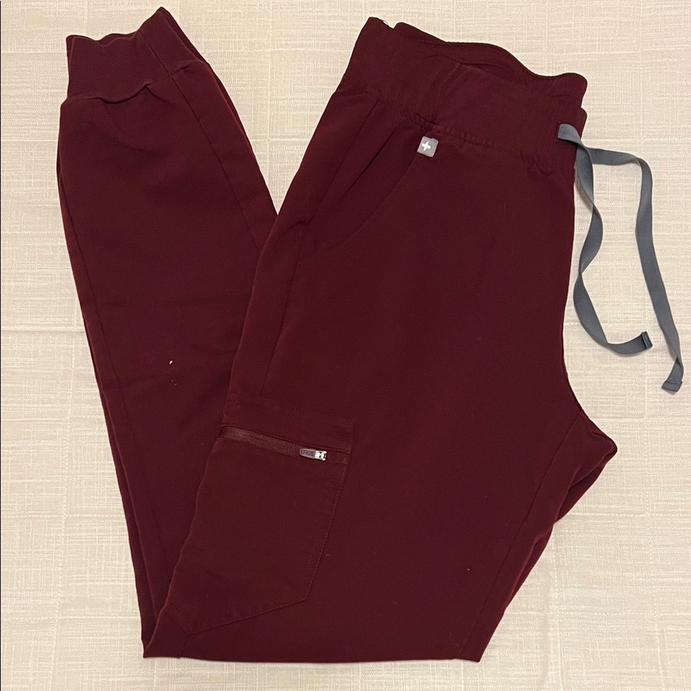 FIGS Burgundy Jogger Pants